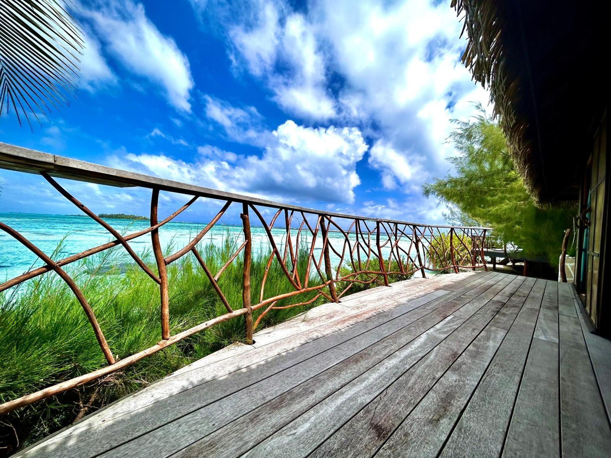 Eden Private Island Tahaa Hotel Patio  Bagian luar foto