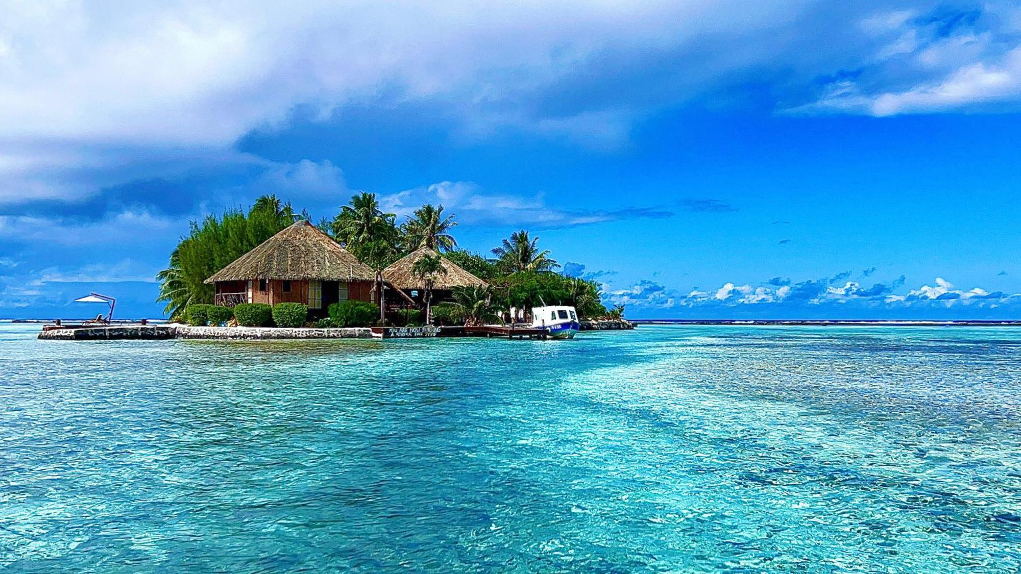 Eden Private Island Tahaa Hotel Patio  Bagian luar foto