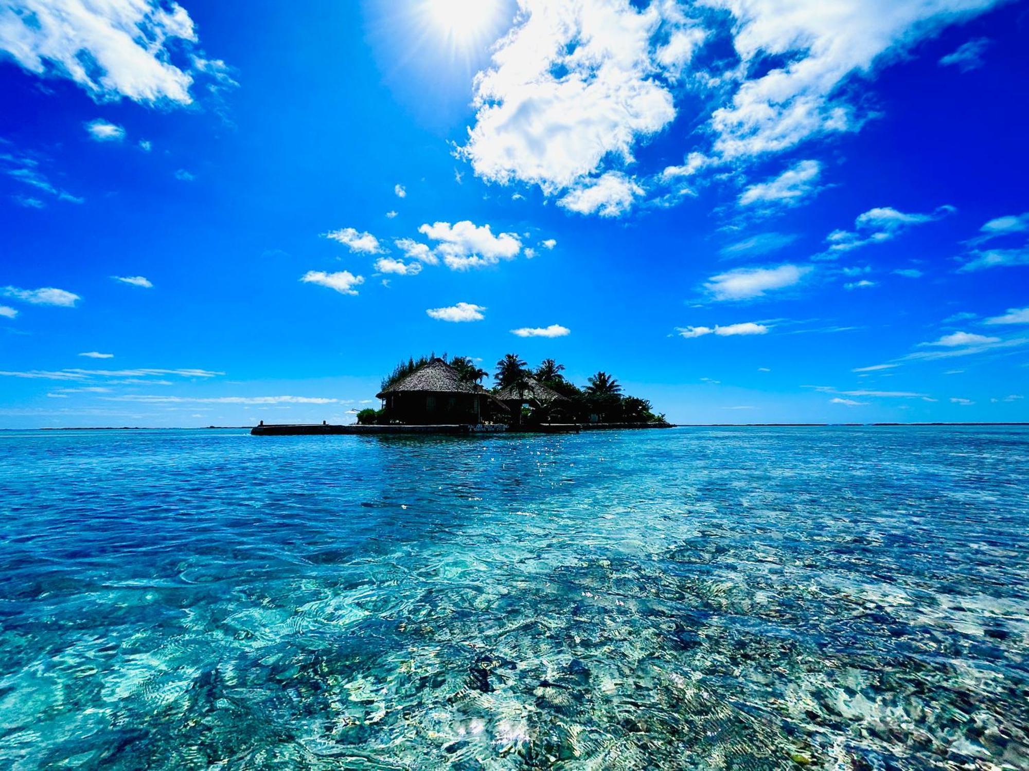 Eden Private Island Tahaa Hotel Patio  Bagian luar foto