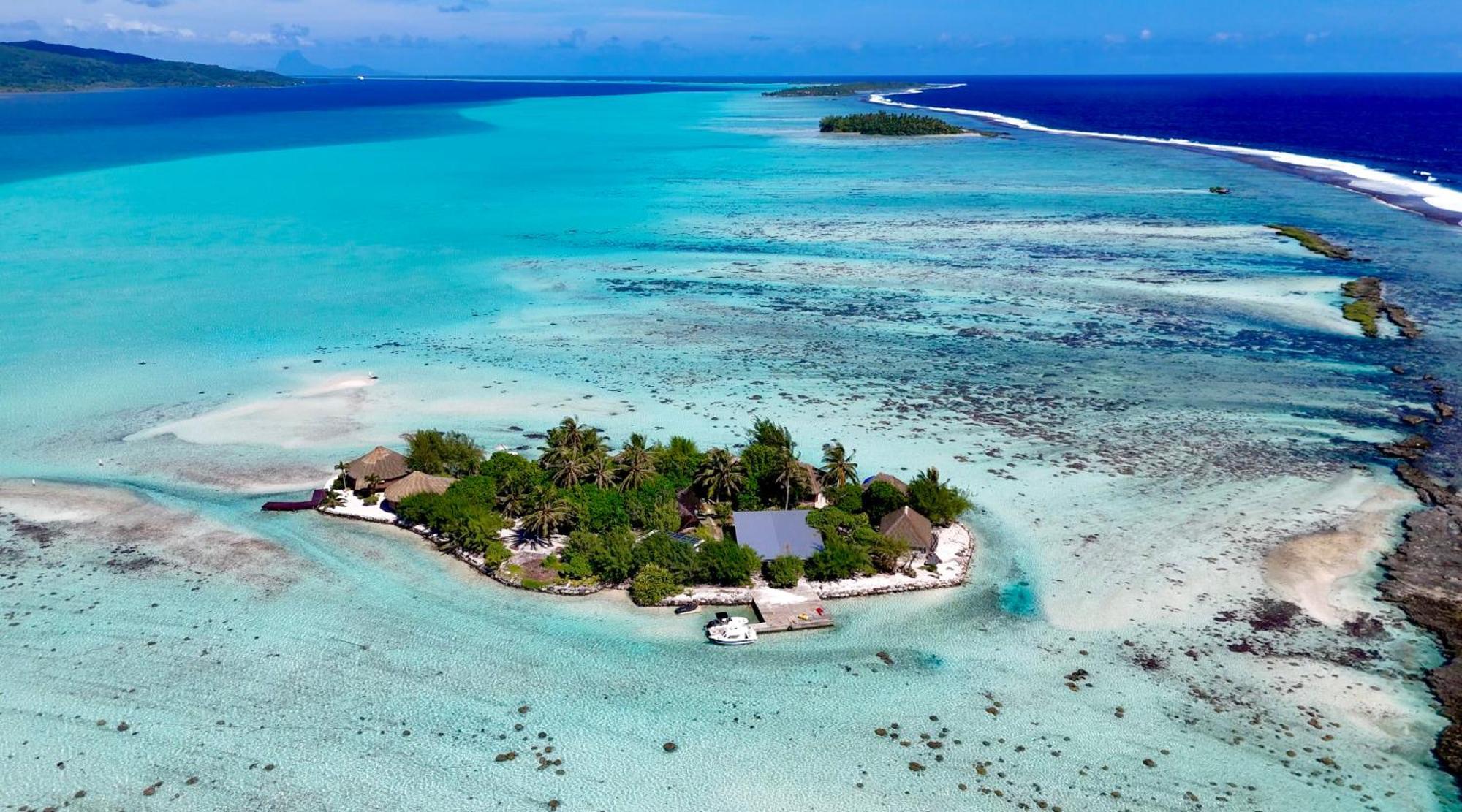 Eden Private Island Tahaa Hotel Patio  Bagian luar foto