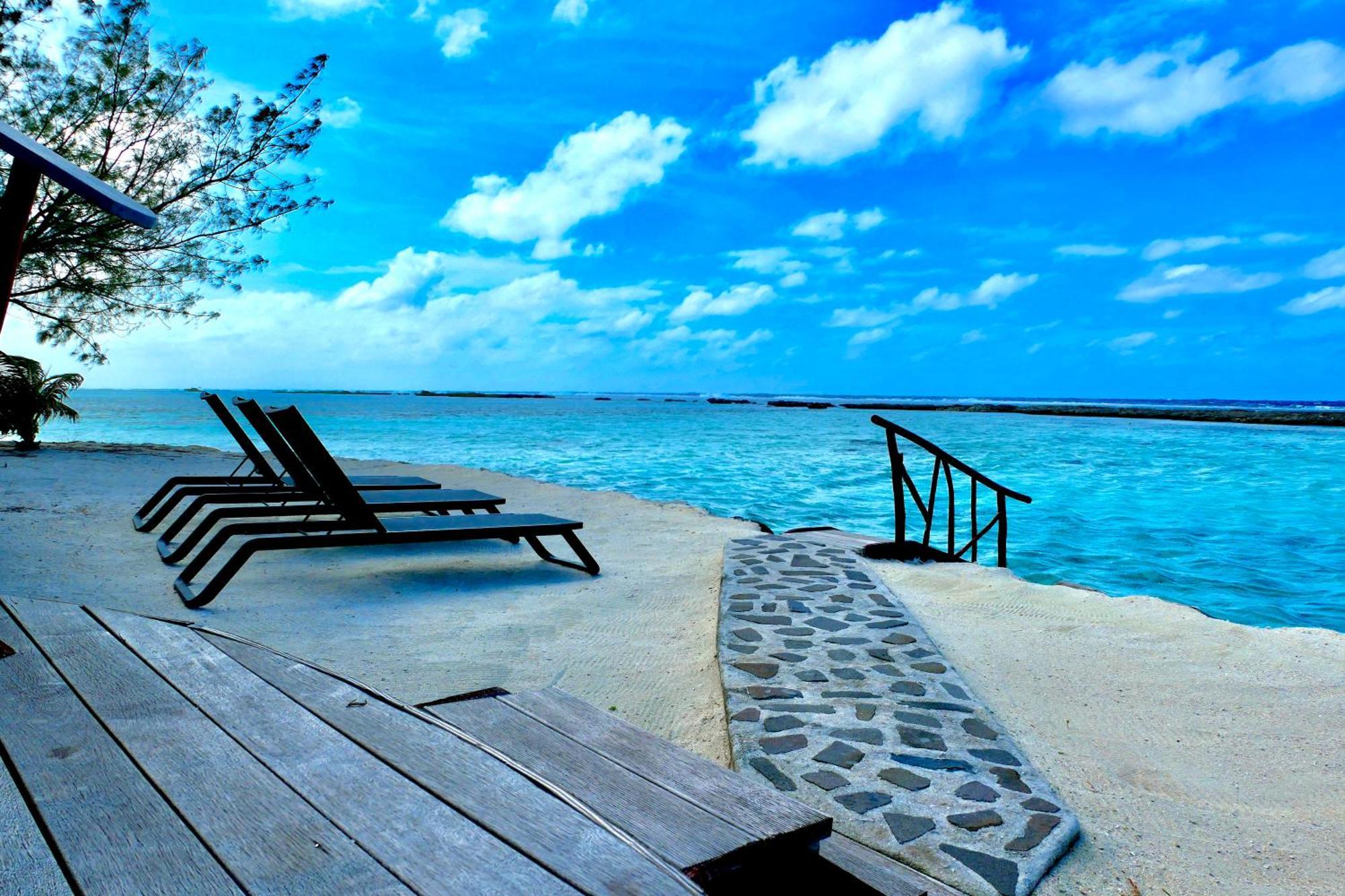 Eden Private Island Tahaa Hotel Patio  Bagian luar foto