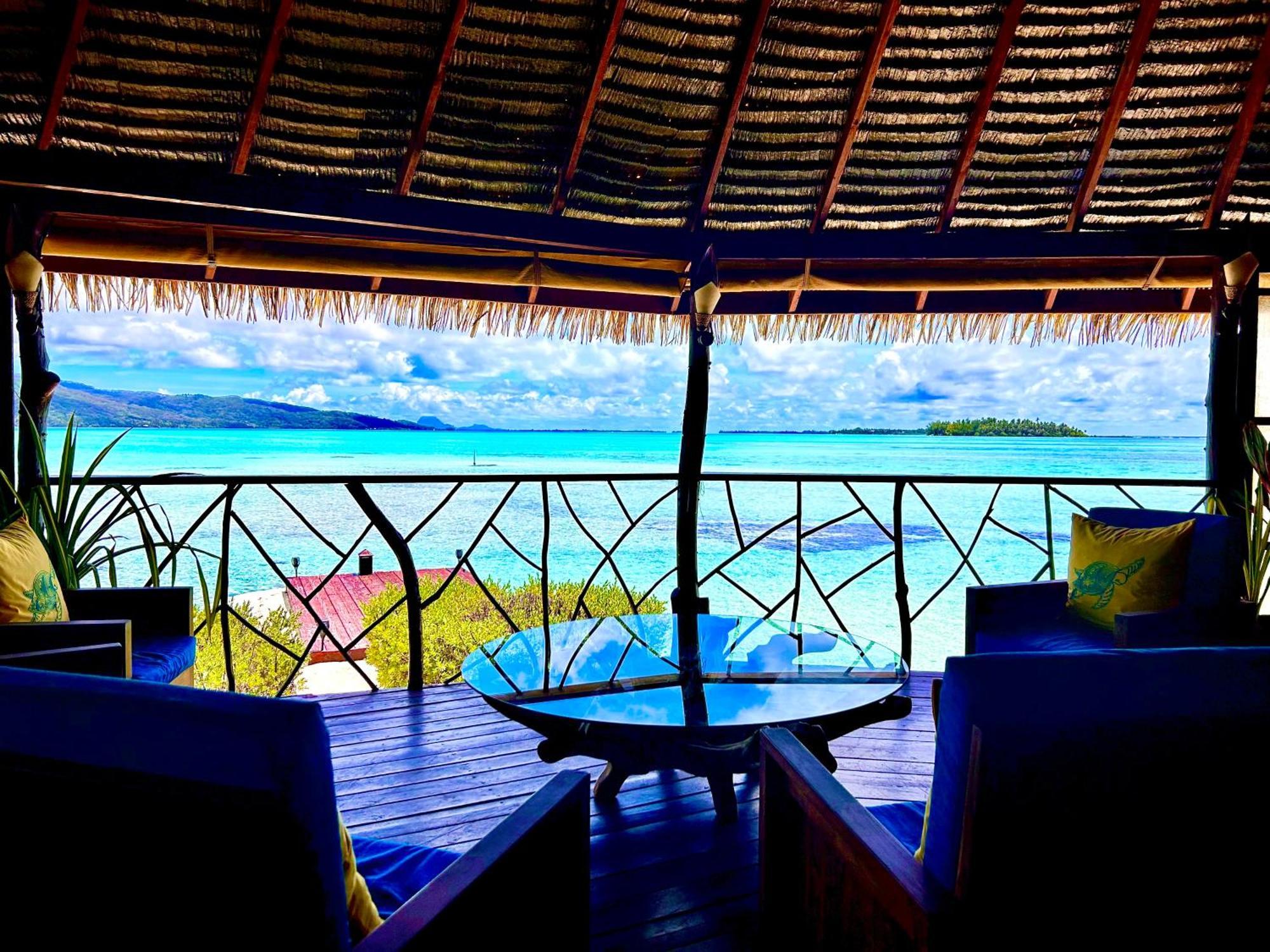 Eden Private Island Tahaa Hotel Patio  Bagian luar foto