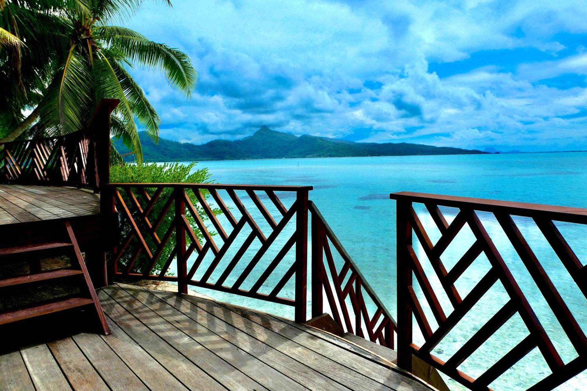 Eden Private Island Tahaa Hotel Patio  Bagian luar foto