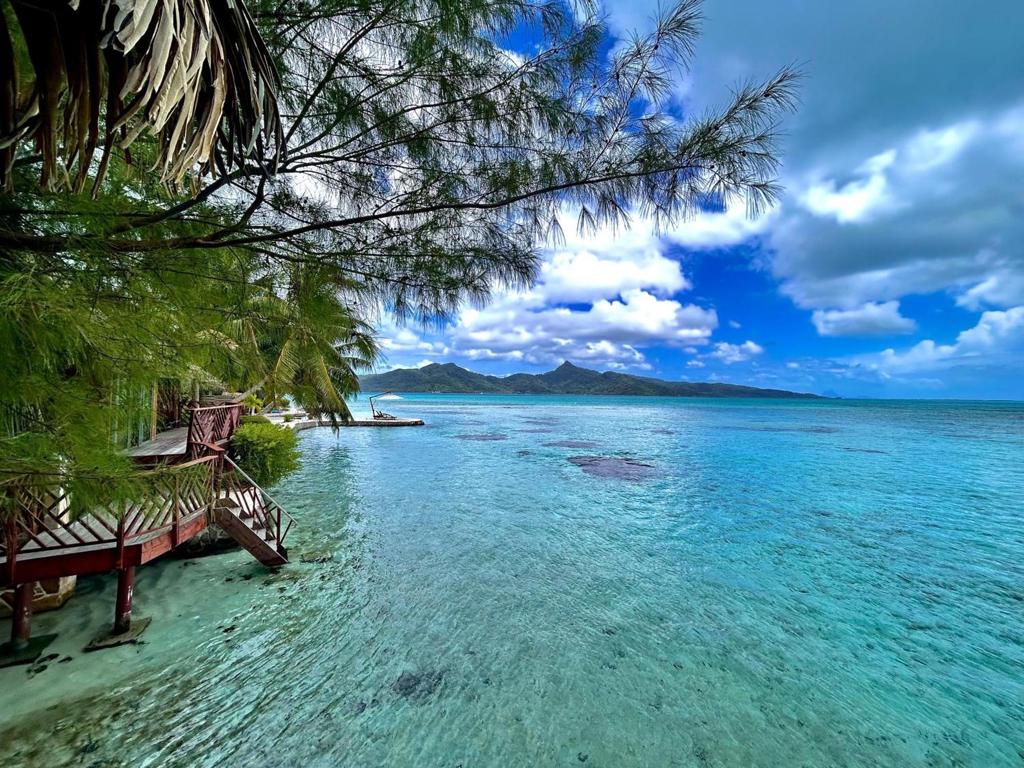 Eden Private Island Tahaa Hotel Patio  Bagian luar foto
