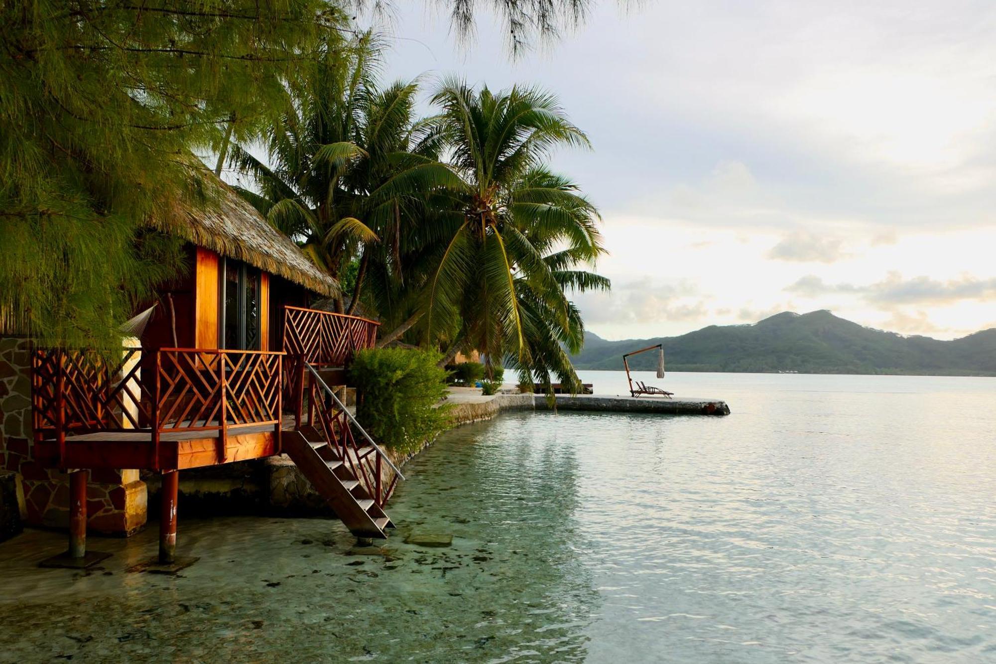 Eden Private Island Tahaa Hotel Patio  Bagian luar foto