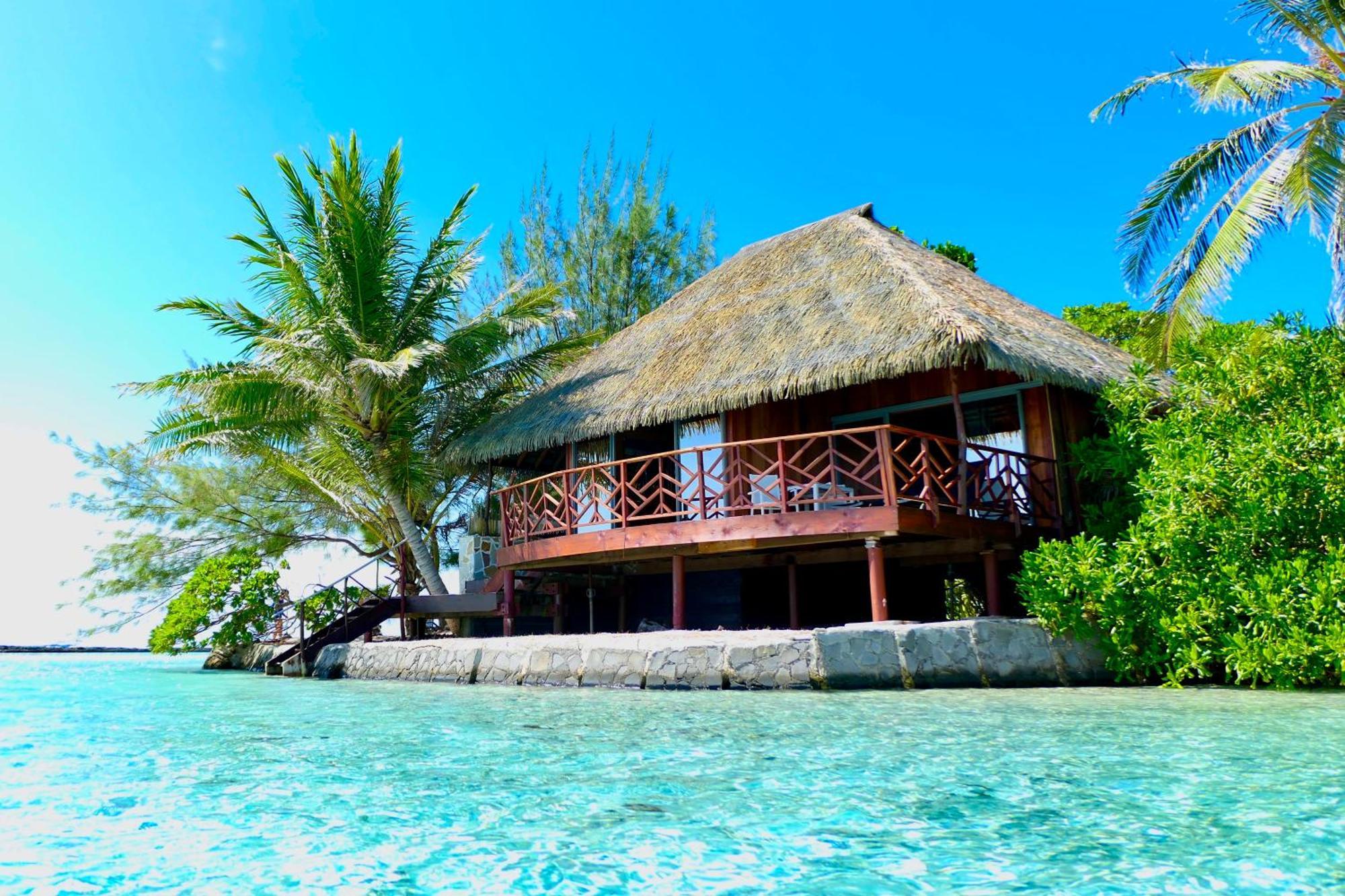 Eden Private Island Tahaa Hotel Patio  Bagian luar foto