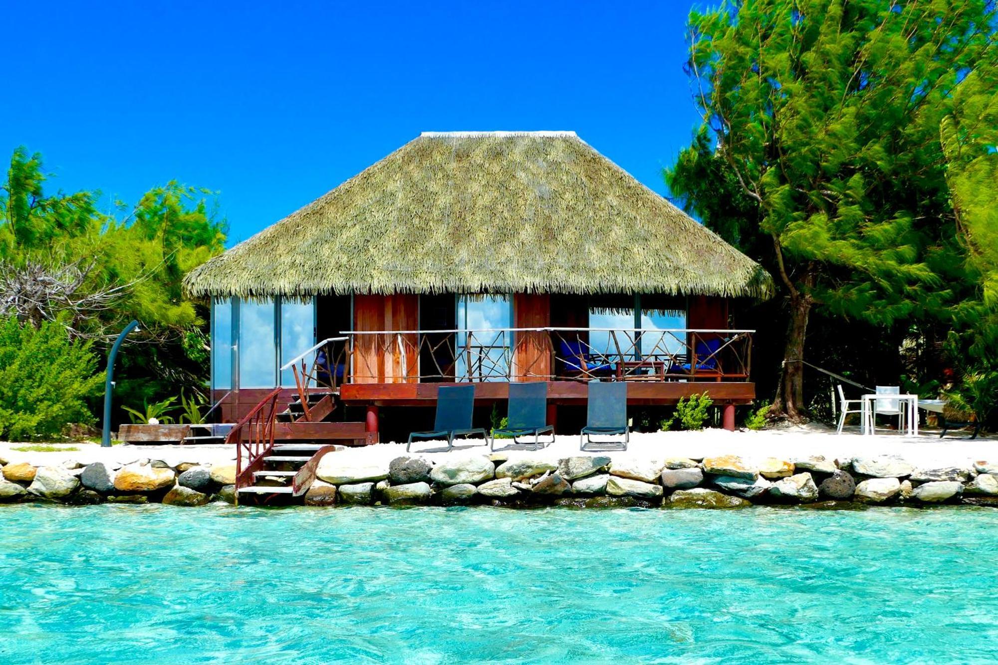 Eden Private Island Tahaa Hotel Patio  Bagian luar foto