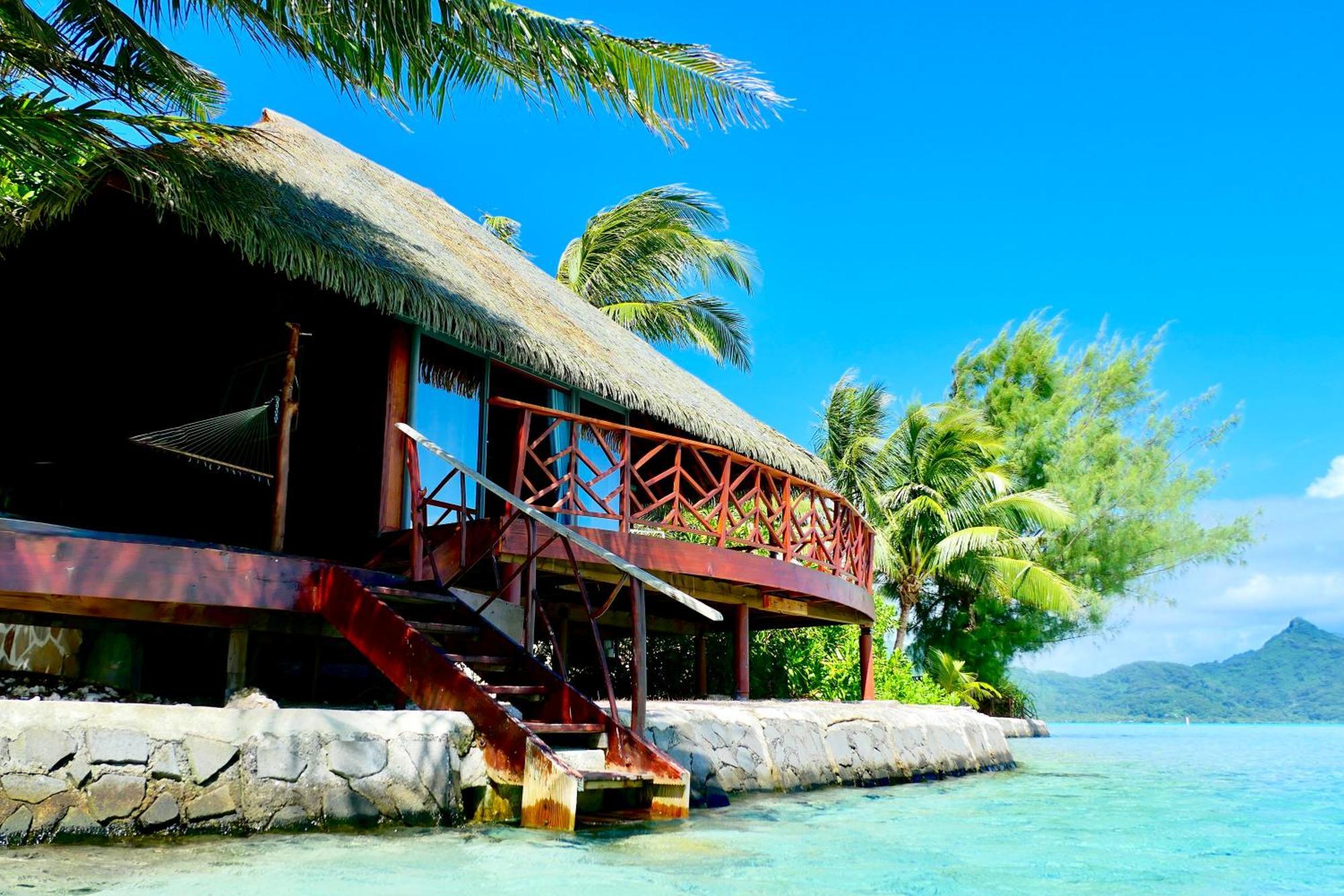 Eden Private Island Tahaa Hotel Patio  Bagian luar foto